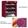 Clothing Storage & Wardrobe 5 Layer DIY Large Capacity Shoe Rack Non-woven Standing Prevent Dust Organizer Shoes Cabinet Home Furniture