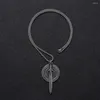 Pendant Necklaces Viking Rune Knights Sword Shield Retro Alloy Necklace Hip Hop Rapper Personality Men Metal Pendants Neck Chain Jewelry