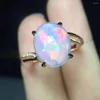 Cluster Rings Opal Ring Natural And Real European Fashion Woman Man Party Wedding Gift 925 Sterling Silver