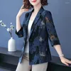 Damespakken vrouwen blazer jas lente zomer dunne vest zonbescherming kleding holle kant driekwart mouw suit dames blazers