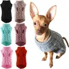 Cão vestuário filhote de cachorro suéteres para pequenos cães médios gatos roupas inverno quente pet gola alta chihuahua colete macio yorkie casaco teddy jaqueta 231118