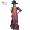 Vêtements ethniques Robes africaines pour femme Bazin Riche Computer Broderie Plus Taille Robe longue avec écharpe A023 230419