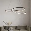 Kronleuchter Nordic LED Schwarz Ring Aluminium Künstlerisch Für Wohnzimmer Moderne Minimalistischen Schlafzimmer Pendent Licht Wohnkultur Lampe