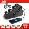 72V Triangolo elettrico eBike Batteria 52V 28.8Ah 48V EBike Batteria con caricabatterie per 2000W 1500W 1000W Bafang Voilamart AW Ancheer