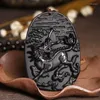 Pendentif Colliers Naturel Obsidian Kirin Collier Hommes et Femmes Bijoux Fine