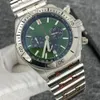 44MM Super Chronomat blauwe wijzerplaat horloge Quartz Chronograpg datum herenhorloge roestvrij stalen band herenhorloges