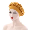 Breite Krempe Hüte Afrika Twist Braid Auto Gele Headtie Nigerianische Hochzeit Muslimische Turbanmütze Arabische Indien Hut Frauen Wickelkopf Turbante Mujer