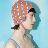 Swimming caps 2023 New Women's Swimming Cap Colorful Print Sports Swimming Sexy Sandy Beach Bathing Cap Adjustable Women Elastictry Cloth Cap P230418