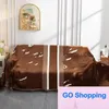 High-end Classic Designer Blanket Winter Flannel Throw Blankets Letter Print Travel Cover Blanket Home Sofa Bed Carpet without Box