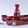 Questões de quadril Cerâmica Wiare Conjunto de estilo chinês Copo de saquê japonês Retro Creative Homany Warm Wine Pot Ustensiles Bar Drinkware