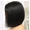 Short Bob Wig Straight 13x1 Lace Front Human Hair Pre Plucked Brazilian T Part Closure For Women Natural