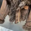 Pelliccia da donna Pelliccia sintetica Inverno Lana d'agnello Colletto rovesciato Manica interna in velluto Furry Ecopelle Integrato Cotone Streetwear PU Parka Manica lunga Top 231118