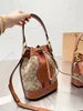 MT Bucket Bag Dempsey Series Mini Sac Seau Sangle Amovible Sac à Main de Luxe Designer Portefeuille Sac à Bandoulière en Cuir pour Femme et Sac à Bandoulière