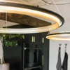 Ljuskronor modern led enkel ljus lyx ring matsal ljuskrona levande lampa nordisk konst runda