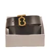 Mens Womens Fashion Leather Belt Luxury Double Sided Classic Letter Smooth Buckle Casual Jeans Belts Designer Belt Width 3.8cm