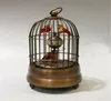 Nowy kolekcjonerski ozdob Stare Handbouty Miedź dwóch ptaków w klatce mechanicznej zegar stolik15888868
