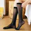 5 PC SOCKS Çorap Lolita Yaz Çorapları İpek Diz Çorap Tüp JK Kızlar Çorap Beyaz Siyah Yarım Buzağı Uzun Çorap Lolita Naylon Diz Lolita Çorapları Z0419