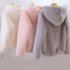 Kvinnors päls faux päls kanin imitation päls vinter gräs mink faux päls kappa damer konstgjorda päls huva mjukt plus size kvinnor jacka röd 4xl 5xl 231118