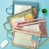 Opbergzakken Briefpapier Organisator A4 Mesh Rits Zak Boek Bestandsmappen Etui Cosmetische Make-up