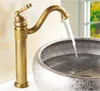 Kitchen Faucets Antique Brass Gooseneck Single Handle Swivel Bathroom Sink Basin Faucet Mixer Taps Anf015