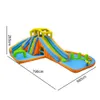 Pool Water Slide For Sale Fun Double Slides Park Castle Inflatable Jumping Toys Outdoor Play Fun Dual Waterslides with Drill Hurdle for Kids Party Backyard Garden