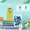 USA Oz Clear Glass Sublimation Tumblers mit Bambusdeck