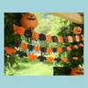 Bannerflaggor Py Halloween Garland Bunting Bat Pumpkin Ghosts Spider Party Decorations Nightclub Bar Paper Decor 118Inch Drop Deliver Dhey7