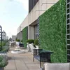 Dekoratif Çiçekler 1/2pcs Yapay Bitkiler Çim Duvar Paneli Çimle Çit Yeşillik UV Koruma Yeşil Dekor Gizlilik Çit Arka Bahçe Ekranı