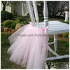 Party Decoration 50Cmx45Cm European Style Chair Tutu Skirt Lovely Ruffles Decorations Chairs Ers Birthday Partys Supplies 18 Dh2Pl