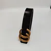 Cinturón de diseño de lujo Vintage Pin Aguja Hebilla Diseñadores Cinturones Clásico Color sólido Cinturones con letras doradas para mujer 8 colores Ancho 3,0 cm Tamaño 95-115 Con caja
