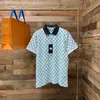 Marke Herren Luxus Poloshirt Sommer Hip Hop V-Ausschnitt Bienenstickerei Klassisches Baumwoll-Herren Poloshirt