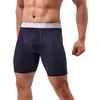 Underbyxor sexiga män underkläder bomullsboxare shorts andas lång ben hög midja u konvexa påse trosor cueca calzoncillo l-5xluderpants