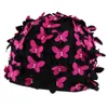 Swimming caps Swim Women Stylish Retro Swimming with Butterflies Pearls Decor for Long Hair Ladies Keep Hair Dry P230418