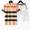 Men's T shirt Shorts Set Designer Top polo Shirt Casual Stripe Knight Embroidery Badge Summer Short Sleeve Men Tees Short suit Women's Clothing Size M-3XL