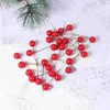 Fleurs décoratives Berry Picks Baies De Noël Rouge Faux Tiges Houx Artisanat Couronnes Décor De Vacances Branches Artificielles Arbre Inserts