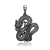 Wolf Tide Jewelry Chinesischer Stil Wahrer Drache Anhänger Halskette Voller Zirkonia Tier Iced Out Echtes Gold Galvanisch Personalisierte Hip Hop Halsketten Colar Geschenk