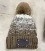 Winter Merk Vrouwelijke Pom Poms Hoed Mode Cap Voor Vrouwen Designer Gebreide Beanie Caps Dames Dikker Mutsen Fleecing Gradiënt Skimuts