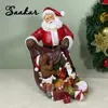 Dekorativa föremål Figurer Saakar 30cm Harts Santa Claus For Home Desktop Closet Pise Staty Navidad Christmas Interior Decor Season Gifts 231118