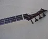 4 Strings Black Ash Electric Bass Guitar com braço de pau -rosa de pau -rosa personalizável