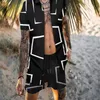 Hommes Survêtements Costumes Été Hawaii Imprimer Chemise Casual Beach Suit Mode À Séchage Rapide À Manches Courtes Tops Cool Shorts Vente Ensemble Vêtements 230418