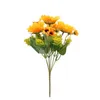 Decorative Flowers Artificial For Cemetery Lilacs 7 Forked Sunflowers 2 Faux Chrysanthemum Fall Silk