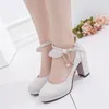 Dress Shoes Plus Size 35-39 Damesschoenen Hoge hakken Lady Sexy Glitter Chain Pu Fashion Pumps Vrouwelijk Stiletto Wedding Bridal Pink Silk Shoes 230419