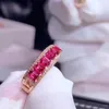 Кластерные кольца H731 Spinel Ring Fine Jewelry Real 18k Gold Au750 Natural Gemstones 1.35ct Diamonds Женский юбилей подарок