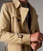 Women's Trench Coats Designer Sandlin Classic Ham Fit Series Regular Double breasted Mid length Windbreaker Coat for Men 7905