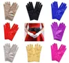 1pc Girl Lady Satin Short Finger handledshandskar Smooth Evening Party Formal Prom Compuume Stretch Gloves Red White Etiquette Glove8648493