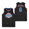 Moive Basketball Tune Squa Jerseys Looney Tunes Space Jam 2 Daffy Duck 22 Bill Murray 1 Bugs 10 Lola Bunny LeBron James 6 Michael 23 Taz College Black White