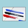 Stylos de peinture Hero Hook Line Pen Étanche Colorfast Cd Marker 2 Têtes Huileux Art Ding Wtitting Rouge Bleu Noir Drop Delivery Office S Dhjvi