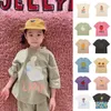 T-shirts Children's T-shirt 2023 Spring and Summer New Cartoon Fashion Boys kortärmad bomullsrosa flickor T-shirt Barnkläder P230419