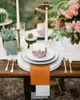 Tafel servet 4 stks oranje zwart grijs abstract vierkant 50 cm feest bruiloft decoratie doek keuken diner serveer servetten