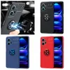 360 metalen vingerringbeugel Auto -houder kisten voor één plus 11 ACE2 11R Xiaomi 13 Ultra 12C K60 K60E Redmi Note 12 4G Turbo A1 Plus zachte TPU -gel Telefoon Skedkap Skin